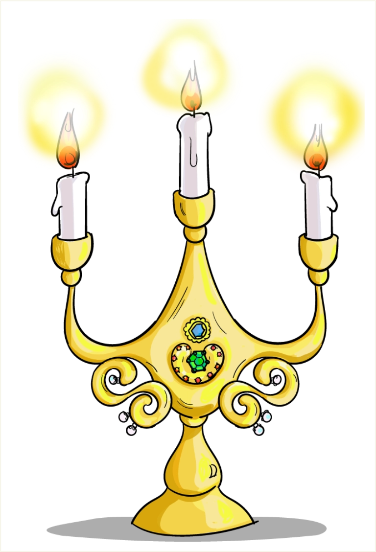 illuminated candlestick