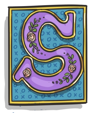 illustrated initial letter S