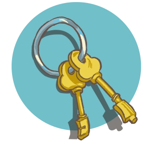 golden keys on keyring